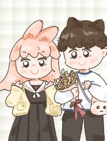 团团兔和黑喵喵日常