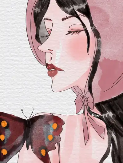 那天，她的肩上有只蝴蝶